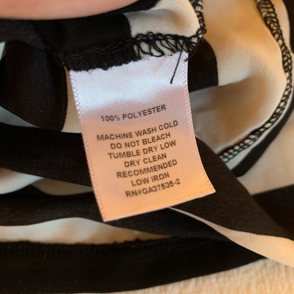 Black & White Stripped Top with red bow detail - Picture 9 of 9